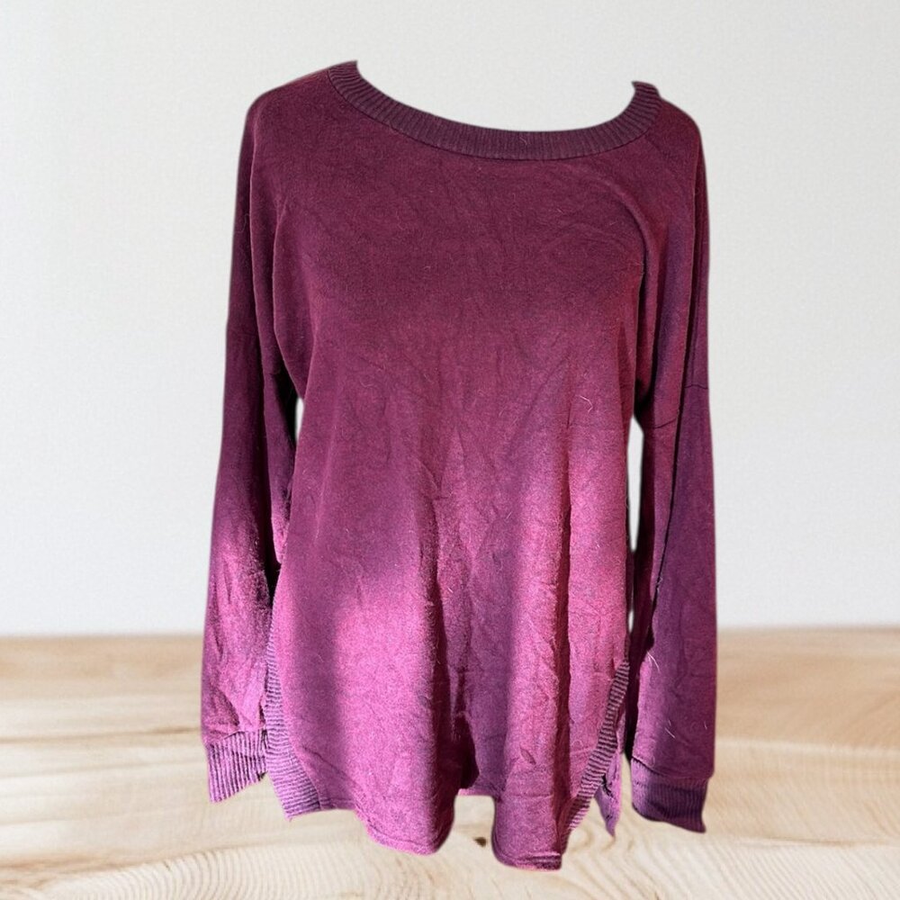 Women’s Burgundy Knit Sweater – Soft & Stylish